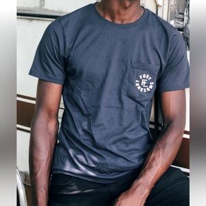 Fort Lonesome Blue Pocket Tee Unisex Size Medium Organic Cotton Graphic …